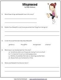 This page has a reading comprehension passage and a classroom scavenger hunt. 4th Grade Reading Comprehension Worksheets