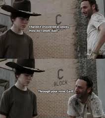 The 19 Greatest Dad Jokes From Rick Grimes Walking Dad Jokes Walking Dead Funny Walking Dead Memes