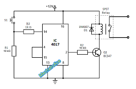 Circuit diagram & other details. On Off Latching Switch Circuit Diagram Using Ic 4017 555