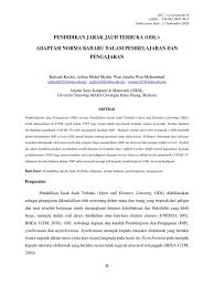 Bagi program pengajian sepenuh masa permohonan hendaklah dibuat melalui aplikasi dalam talian yang diselaraskan oleh bahagian pengurusan kemasukan pelajar (upu), jabatan pendidikan tinggi, kementerian pendidikan tinggi (kpt) selepas iklan. Pendidikan Jarak Jauh Terbuka Odl Adaptasi Norma Baharu Dalam Pembelajaran Dan Pengajaran Pdf