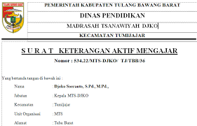 Maybe you would like to learn more about one of these? Surat Keterangan Aktif Mengajar Kepala Sekolah Atau Kepala Yayasan Dicariguru Com