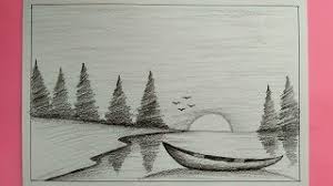 Cara menggambar dengan pensil memang sangat mudah bila di bandingkan dengan memakai cat air. Cara Menggambar Pemandangan Pantai Dan Sunset Cara Arsir Dengan Pensil Ø¯ÛŒØ¯Ø¦Ùˆ Dideo