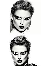 Black And White Eyeshadow Makeup Black White Makeup Photography Black And White Makeup White Makeup