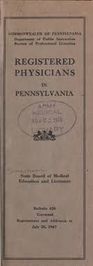 Registered physicians in Pennsylvania /