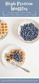 High Protein Gluten Free Waffles Grain Free Dairy Free Refined Sugar Free Delicious Obsessions Real Food Gluten Free Paleo Recipes Natural Living I Recipe Real Food Recipes Waffles Food