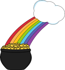 Pot Of Gold With Rainbow And Cloud Clip Art Pot Of Gold With Rainbow And Cloud Image Pot Of Gold Clip Art Clouds
