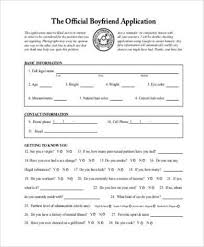 To find other black singles nearby and form a meaningful connection with someone who has similar life experiences to you, try blk. Free 7 Sample Boyfriend Application Forms In Pdf Ms Word