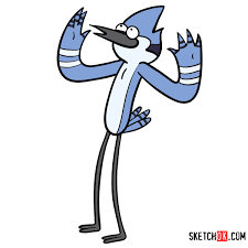 Start off with a pencil sketch. How To Draw Mordecai Regular Show Sketchok Easy Drawing Guides