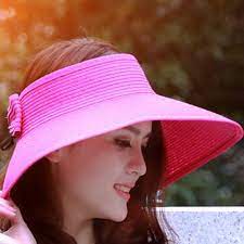 Click To Buy Hot Elegant Women Lady Foldable Roll Up Sun Hat Beach Bow Knot Wide Brim Straw Visor Hat R Summer Hats For Women Straw Visor Hat Summer Hats