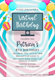To create a card please follow the steps below: Virtual Party Invitation Templates Editable With Microsoft Word Free Printable Birthday Invitation Templates Bagvania