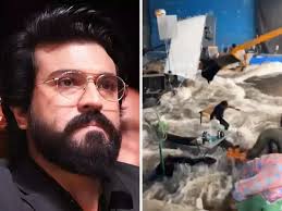 Ram Charan's 'The India House' set gets suddenly flooded, crew injured.  Video goes viral