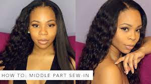 A red bob with sew in extensions will not only protect your hair from damage, but it will also show your strong, fierce personality. How To Do A Middle Part Sew In Ft She Got Hair Youtube