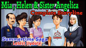 Mia,Helen & Sister Angelica Full Walkthrough | Summertime saga 0.20.1 |  Complete Storyline - YouTube