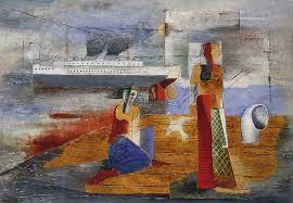 La despedida (Mujeres en el muelle) de Francisco Ángel Gutiérrez Carreola  en Museo Blaisten