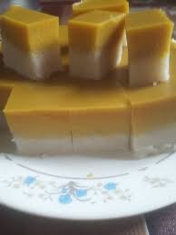 Walaupun ada telur, ia tidak hanyir. Resepi Pulut Seri Muka Durian