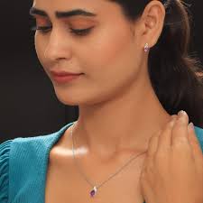 Amazon.com: Shop LC Wedding Costume Jewelry Set for Women Purple Amethyst  Drop Earrings Bridal Necklace 925 Sterling Silver Stainless Steel  Bridesmaid Mothers Day Gifts for Women for Bride Size 20" Birthday:  Clothing,