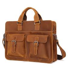 Leather Men Vintage Briefcase Handbag Work Bag For Men Canta Erkek Cantalari Deri Canta