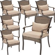 Better Homes Gardens Providence Outdoor Patio Wicker Dining Chairs Set Of 6 Walmart Com Patio Furniture For Sale Wicker Dining Chairs Patio Dining Chairs