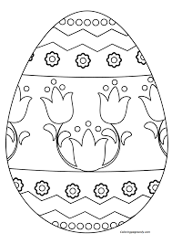 This is a great coloring page for your kids to have fun coloring the easter egg pattern and shapes with different crayon colors. Ester Egg Coloring Pages Coloring Home