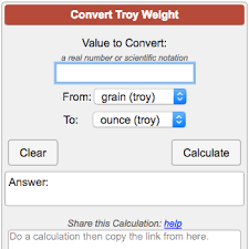 troy weight conversion calculator