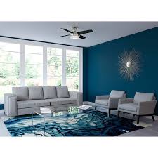 Most homeowners will need to replace a ceiling fixture at some point. 44 Dempsey Low Profile 4 Blade Led Flush Mount Ceiling Fan With Remote Control And Light Kit Included In 2020 Blue Living Room Living Room Modern Living Room Colors