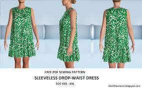 Once you've tried them, you too will love the instant gratification of pdf sewing #1 why pdf sewing patterns are the bees knees. The Little Sewist Free Pdf Sewing Pattern Sleeveless Drop Waist Dress