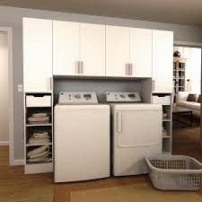 Flow Wall Modular Laundry Room Storage Set With Accessories In Platinum Carbon Fiber 4 Piece Fcs 9612 4pc The Home Depot Laundry Room Storage Laundry Room Storage Shelves Perfect Laundry Room