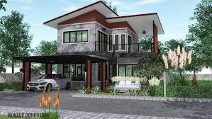 Discover the magnificent collection of concrete house plans (icf) and villas by drummond house plans, gathering several popular architectural styles including floridian, mediterranean, european and country. Magnificent Double Storey House With L Shape Balcony And Spacious Garage Pinoy House Plans