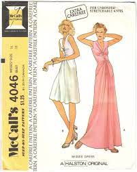Well, of course i had to take a picture for instagram, because i'd seen 70s halston dresses that are just like it. Yves Saint Laurent Halston Fashioning The 70s Patternvault