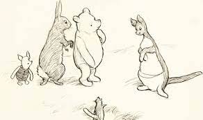 When the footbridge recently had to be replaced, the engineer designed a new structure based closely on the drawings of the bridge by shepard in the books, which were somewhat different than the original. Original Winnie The Pooh Drawings Set To Go Up For Auction Uk News Express Co Uk