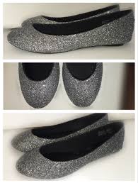 Women S Sparkly Glitter Gunmetal Grey Dark Silver Ballet Flats Bride Wedding Shoes Glitter Shoe Co Wedding Shoes Wedding Shoes Flats Wedding Shoes Bridesmaid