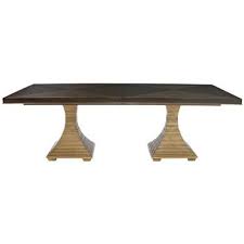 Crawford Regency Terrace Gold Pedestal Wood Dining Table Double Pedestal Dining Table Pedestal Dining Table Extension Dining Table