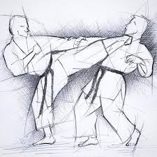 Zeichnung Drawing Disegno Skizze Sketch Karate Karatedo Shotokan Dojo Dan Meistergrad Budok Shotokan Karate Karate Martial Arts Martial Arts Styles