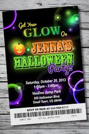 I painted pieces of cardstock, coating them in a few layers so the they would really gleam. Glow In The Dark Halloween Party Invitation Ticket Neon Birthday Costume Disco Ebay