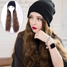 Wash your hair only twice a week, not more often. Women Long Curly Hair Hat Wig One Piece Knitted Hat Roll Corn Curler Curly Hair Ebay