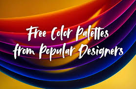 Download our free color swatches for your designs and illustrations! Free Color Palettes From Popular Designers