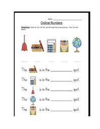 Ordinal numbers up to tenth | cut and glue Ordinal Number Worksheet