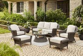Shop canadian tire online for outdoor sofas, armchairs, coffee tables and more patio furniture in the canvas conversation collections. Canvas Summerhill Conversation Dining Patio Set 6 Pc Canadian Tire
