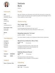 Horeca Cv Voorbeeld Gratis Downloaden Sollicitatiecursus Com