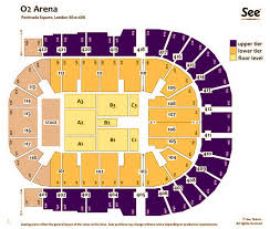 O2 Arena London Seating Plan Detailed Seat Numbers