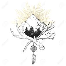 Perfect for actual ink or graphic designs. The Mountain Decorative Graphic Design Element Vector Template For Your Temporary Tattoo And Other Designs Royalty Free Cliparts Vectors And Stock Illustration Image 113787468