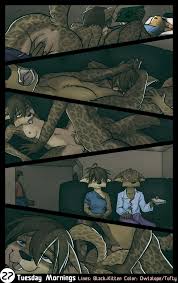 Black-Kitten) Tuesday Mornings porn comic (Color)