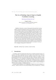 Pdf The Use Of Duolingo Apps To Improve English Vocabulary Learning