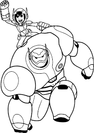 Touch device users, explore by touch or with swipe gestures. Cool Big Hero 6 Characters Baymax Hiro Go Coloring Page Disney Coloring Pages Avengers Coloring Pages Big Hero 6 Characters
