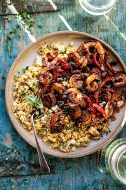 Cajun Pepper Shrimp With Creamed Corn Orzo Half Baked Harvest Recipe In 2020 Stuffed Peppers Jambalaya Recipe Easy Nola Recipes