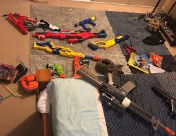 Here are some other solutions that don't require any pegs. Behold 13 Clever Nerf Gun Storage Ideas Mum Central