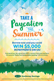Illustration And Design For Paycation Campaign Poster For Kootenay Savings Credit Union Campaign Posters Credit Union Graphic Design Portfolio