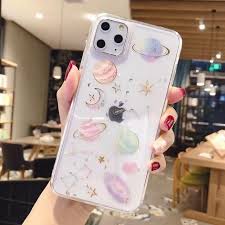 Lack Glitter Bling Moon Stars Planet Phone Case For Iphone 11 11pro Max Xs Max Xr X 6s 6 7 8 Plus Back Pretty Iphone Cases Pretty Phone Cases Kawaii Phone Case