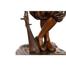 French Orientalist Antique Bronze Sculpture of Warrior With Musket by Debut 