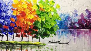 Creating A Landscape With A Palette Knife Youtube Abstract Tree Painting Acrylic Painting Canvas Painting